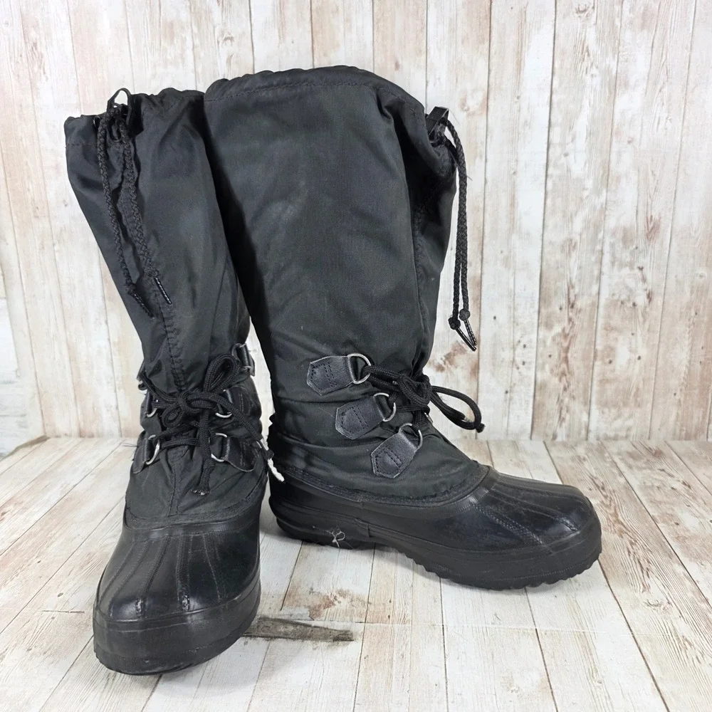 Sorel Snowlion Women's Black Insulated Winter Snow‎ Boots Size 6